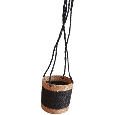 Hanging Basket Plantenmandje Natural/Black