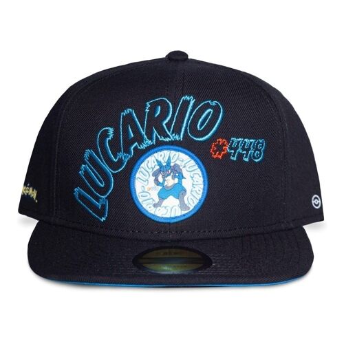 POKEMON Lucario #448 Patch Print Adjustable Cap, Black/Blue (BA015377POK)