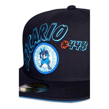 POKEMON Lucario #448 Casquette réglable à imprimé patch, noir/bleu (BA015377POK) 2