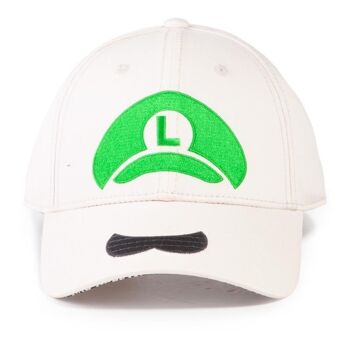 Casquette ajustable NINTENDO Super Mario Bros. Luigi Icon, unisexe, blanc (BA063481NTN) 3