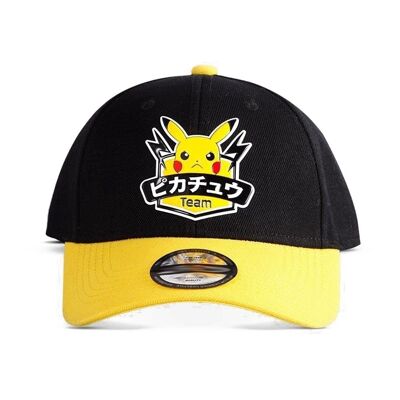 POKEMON Olympics Team Pikachu Badge Casquette ajustable Unisexe Noir/Jaune (BA121378POK)