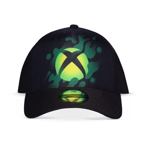 MICROSOFT Xbox Logo Abstract Graphic Print Adjustable Cap, Black/Green (BA125672XBX)