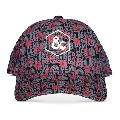 Gorra ajustable con logotipo de Dungeons and Dragons y estampado completo de HASBRO (BA127442HSB)