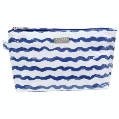 Cosmetic Bag Wavy Stripe Large Luxe Cosmetic Bag