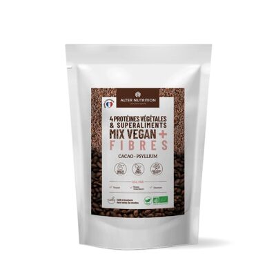 Protéine Vegan Bio Psyllium Cacao – Fibres - Sachet 1 kg