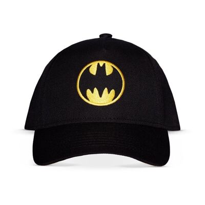 DC COMICS Batman Logo Cappellino Regolabile, Nero/Giallo (BA242483BTM)