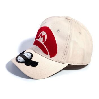 NINTENDO Super Mario Bros. Mario Cap Logo Casquette ajustable Unisexe Blanc (BA301108NTN) 1