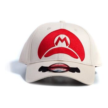 NINTENDO Super Mario Bros. Mario Cap Logo Casquette ajustable Unisexe Blanc (BA301108NTN) 3