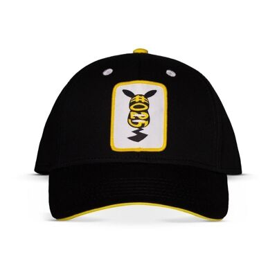 Gorra ajustable con parche tejido de Pikachu de POKEMON, negro/amarillo (BA301432POK)