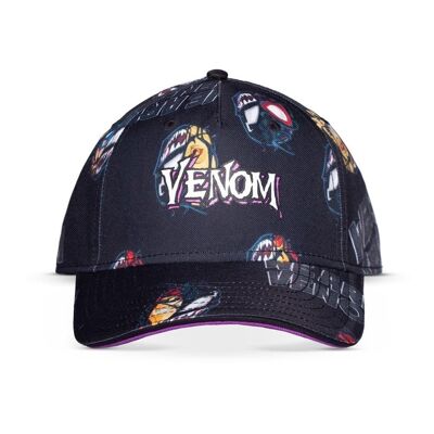 MARVEL COMICS Venom We Are Venom All Over Print Gorra de béisbol ajustable para niños, Niño, Multicolor (BA325016SPN)