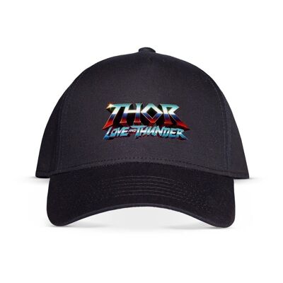 MARVEL COMICS Thor: Cappellino regolabile con logo Love and Thunder, nero (BA337636THR)