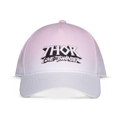 MARVEL COMICS Thor: Casquette réglable avec logo Love and Thunder, rose/blanc (BA433182THR)