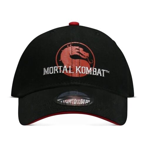 MORTAL KOMBAT Logo Finish Him! Adjustable Cap, Unisex, Black/Red (BA543875MKB)