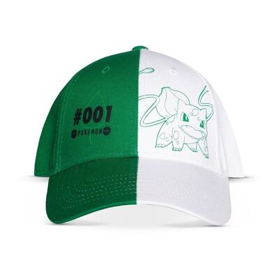 POKEMON Bulbasaur #001 Adjustable Cap, White/Green (BA572852POK)