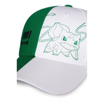 POKEMON Bulbizarre #001 Casquette ajustable Blanc/Vert (BA572852POK) 2