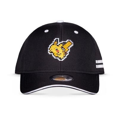 Gorra Ajustable Pixelada POKEMON Pika, Negra (BA622006POK)