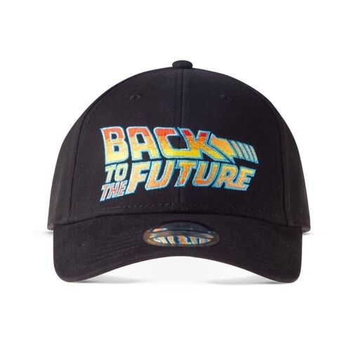 UNIVERSAL Back to the Future Logo Adjustable Street Baseball Cap, Unisex, Black (BA655006BFT)