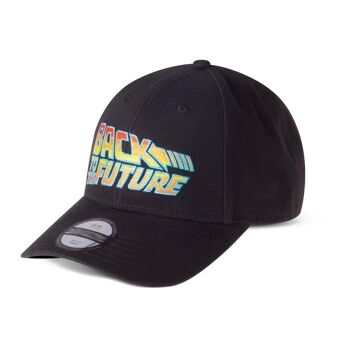 UNIVERSAL Back to the Future Logo Casquette de baseball réglable de rue, unisexe, noir (BA655006BFT) 3