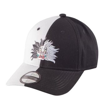 DISNEY Les 101 Dalmatiens Cruella De Vil Face Casquette réglable Unisexe Blanc/Noir (BA658477DNY) 2