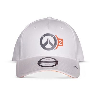 OVERWATCH 2 Main & Tracer Logo Verstellbare Kappe, Weiß/Orange (BA705211OWT)