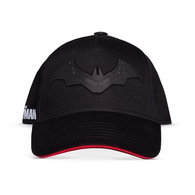 DC COMICS The Batman Iconic Logo Gorra ajustable, negro/rojo (BA735475BAT)