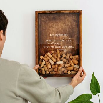 Wine Cork Shadow Box, Cadeaux d'accessoires pour le vin 4