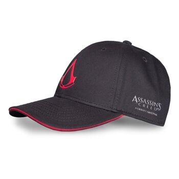 Casquette ajustable ASSASSIN'S CREED avec logo à écusson rouge, noir/rouge (BA761382ASC) 3