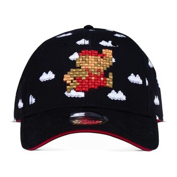 NINTENDO Super Mario Bros. 8-Bit Clouds Snapback Casquette de baseball Noir/rouge (BA761746NTN) 2