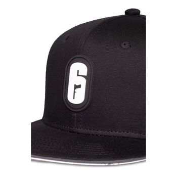 TOM CLANCY'S RAINBOW SIX Siege Logo Patch Snapback Casquette de Baseball, Noir/Gris (BA7877336IX) 3