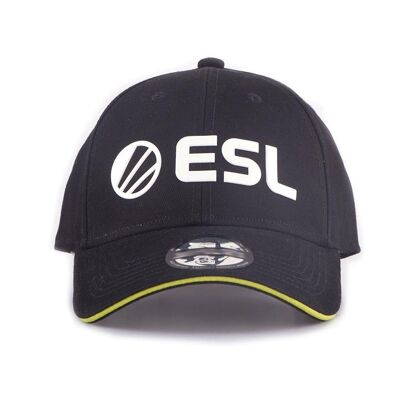 ESL Logo E-Sports Gorra de béisbol, Unisex, Negro/Amarillo (BA834856ESL)