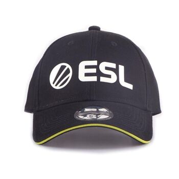 Casquette de baseball ESL Logo E-Sports, unisexe, noir/jaune (BA834856ESL) 1
