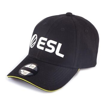 Casquette de baseball ESL Logo E-Sports, unisexe, noir/jaune (BA834856ESL) 2