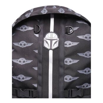 STAR WARS The Mandalorian Helmet Logo with All-over Print - Sac à dos pour enfants Noir (BP406873STW) 2