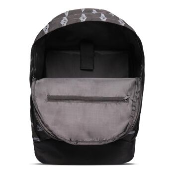 STAR WARS The Mandalorian Helmet Logo with All-over Print - Sac à dos pour enfants Noir (BP406873STW) 3