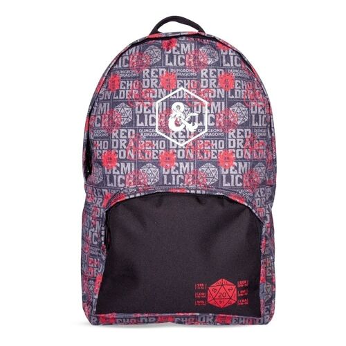 HASBRO Dungeons & Dragons Logo with All-over Print Backpack, Multi-colour (BP415104HSB)