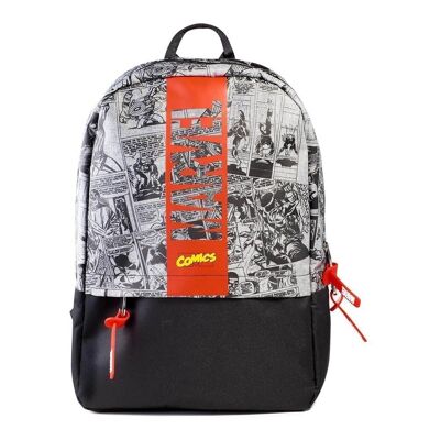 MARVEL COMICS Classic Comic Strip Allover Print Rucksack, Schwarz/Weiß (BP654621MVL)