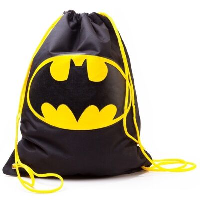 DC COMICS Batman Gym Bag con logotipo clásico, negro (CI05C1BTM)