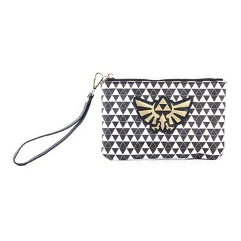 NINTENDO Legend of Zelda Hyrule Royal Crest avec porte-monnaie zippé à motif intégral, femme, noir/blanc (GW076221ZEL) 4