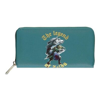 NINTENDO The Legend of Zelda Fighting Zip Around Wallet Purse, Femmina, Verde (GW135357ZEL)