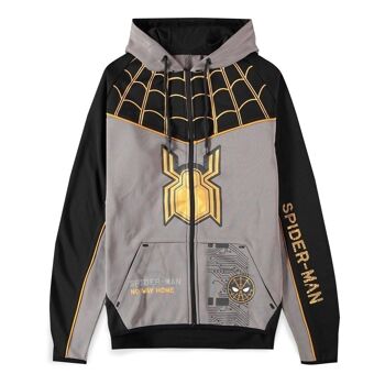 MARVEL COMICS Spider-man: No Way Home Gold Logo Web Technical Premium Hoodie, Homme, Large, Multicolore (HD165135SPN-L) 1