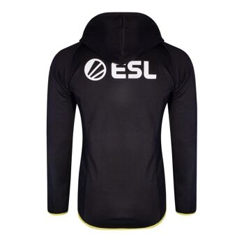 Sweat à capuche zippé sur toute la longueur avec logo ESL TEQ, homme, petit, noir/jaune (HD406622ESL-S) 2