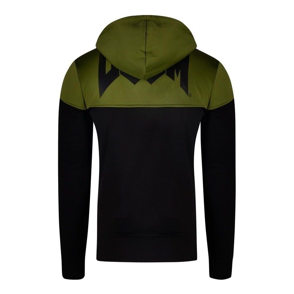 Sweat à capuche zippé sur toute la longueur DOOM Eternal Mixom Manufactured Teq, homme, grand, vert/noir (HD882512DOOM-L)
