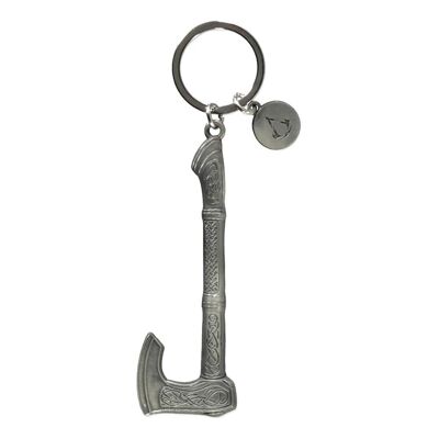ASSASSIN'S CREED Valhalla Axe 3D Metall Schlüsselanhänger, Unisex, Silber (KE120317ASC)