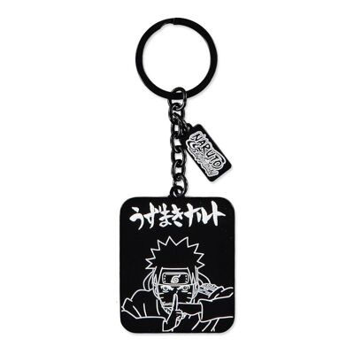 NARUTO SHIPPUDEN Line Art Naruto Schlüsselanhänger aus Metall, Schwarz (KE134211NRT)