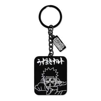 NARUTO SHIPPUDEN Line Art Naruto Porte-clés en métal Noir (KE134211NRT) 1