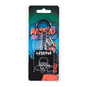 NARUTO SHIPPUDEN Line Art Naruto Porte-clés en métal Noir (KE134211NRT) 3