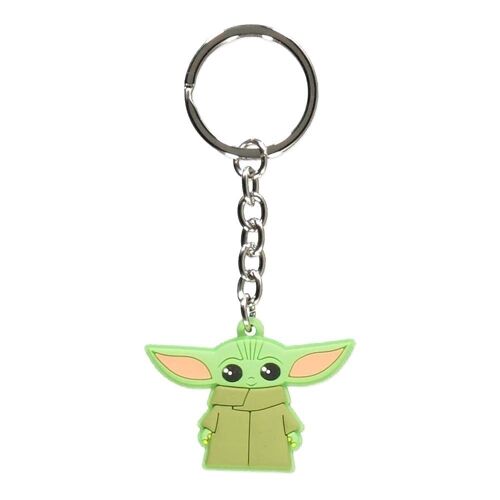 STAR WARS The Mandalorian Grogu The Child Rubber Keychain, Green (KE203442STW)