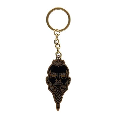 ASSASSIN'S CREED Valhalla Tribal Face Schlüsselanhänger aus Metall, Unisex, Gold/Schwarz (KE378730ASC)