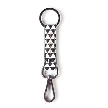 NINTENDO Legend of Zelda Hyrule Royal Crest avec porte-clés à sangle à motif, unisexe, noir/blanc (KE837075ZEL) 1