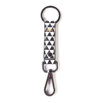 NINTENDO Legend of Zelda Hyrule Royal Crest avec porte-clés à sangle à motif, unisexe, noir/blanc (KE837075ZEL) 3